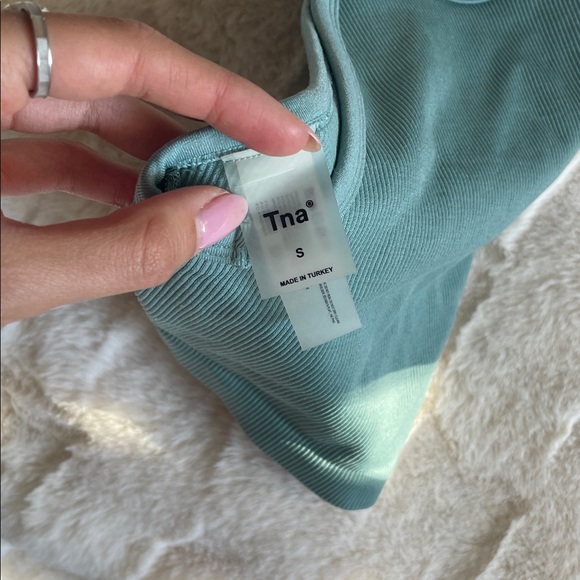 TNA Blue Ribbed Tank Top - Picture 4 of 4